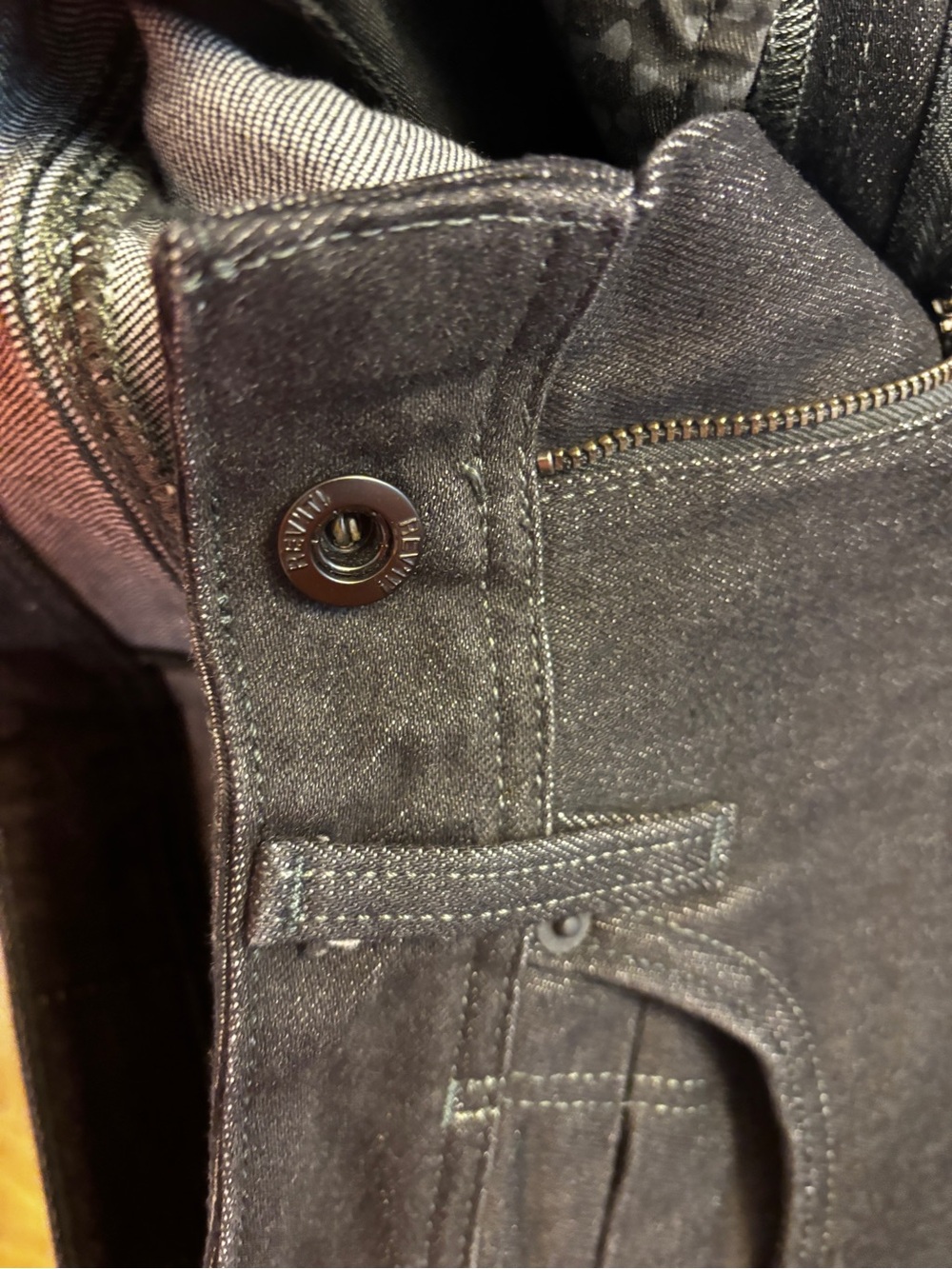Nwot Rev’ it Lombard 3 Black High-Rise Straight motorcycle Jeans size 28 unisex - Picture 10 of 13